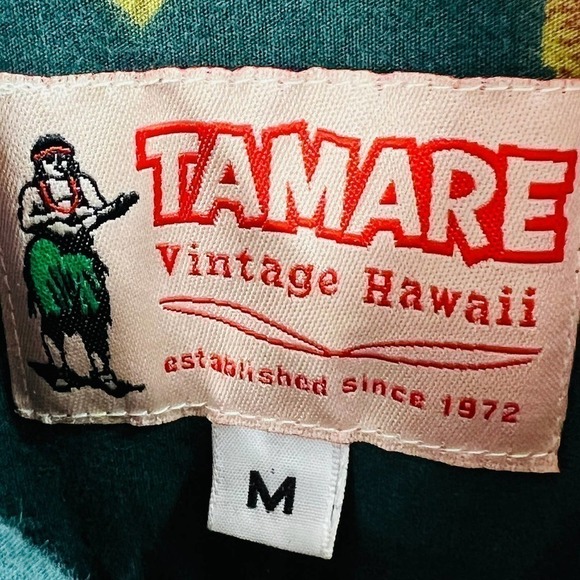 Tamare Hawaiian Shirt Men’s Medium Vintage Surfboards Floral Aloha Cotton - Picture 10 of 12